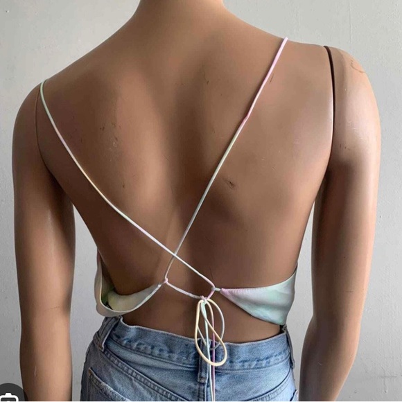 Zara cropped backless tie dye tank top - Picture 2 of 6